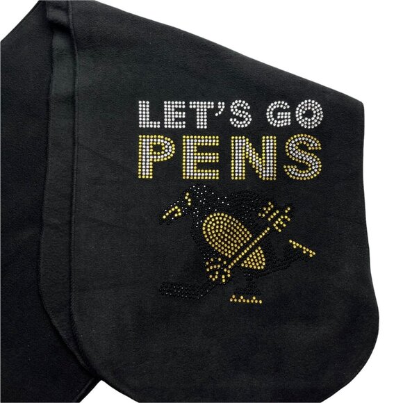 Pittsburgh Penguins Hockey NHL Womens Winter Scarf One Size Embellished - Picture 1 of 5